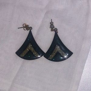 Triangle shimmery earrings
